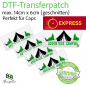 Preview: DTF-Transferpatch für Caps Druckbereich 14cm x 6cm (geschnitten) - EXPRESS